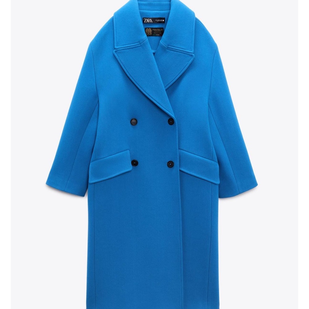Oversized wool blend coat